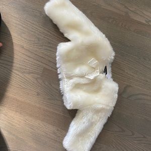 Baby girl furry formal shawl!